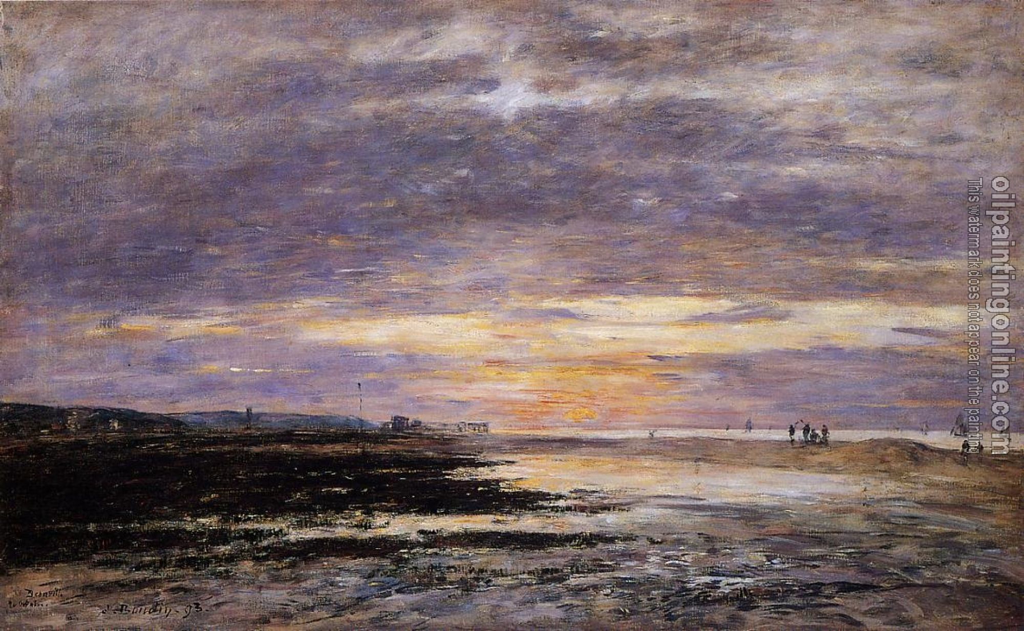 Boudin, Eugene - Deauville, Sunset on the Beach